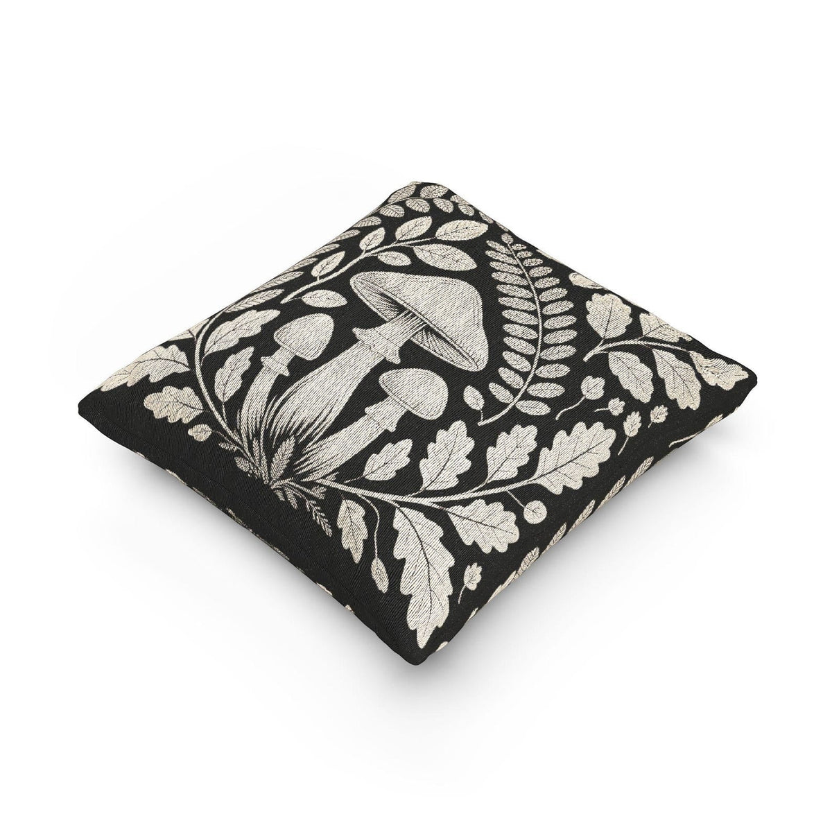 Botanical Mushroom Woven Pillow product detail image