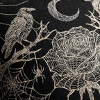 Rose Ravens woven pillow texture view