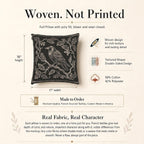 Raven on Branch Woven Pillow product detail image