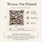 Neutral Zebra Stripe Woven Pillow | Earth Tone Animal Print