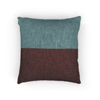 Woven Jacquard Pillow Textured Throw Cushion Teal Brick Two Tone Color Block Design Modern Scandi Living Room Accent…