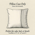 Terracotta daisy pillowcase-only guide noting that the insert is not included