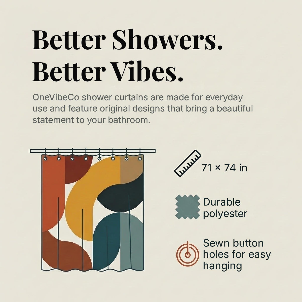 Turquoise agate shower curtain in teal and ocean blue — view 4