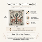 Woven pillow construction, materials and 17 × 18 inch size guide