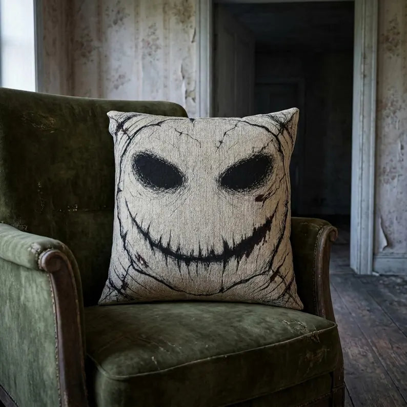 Wicked Grin Woven Pillow