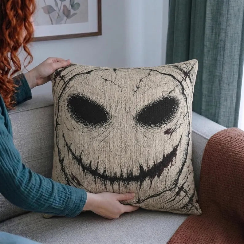 Wicked Grin Woven Pillow