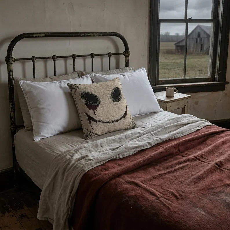 Wicked Grin Woven Pillow