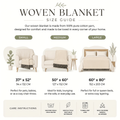 Cream & Black Hand-Drawn Grid Woven Blanket | Modern Throw