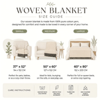 Cream & Black Hand-Drawn Grid Woven Blanket | Modern Throw