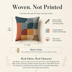 Woven not printed pillow construction and material information