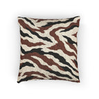 Neutral Zebra Stripe Woven Pillow | Earth Tone Animal Print – image 8