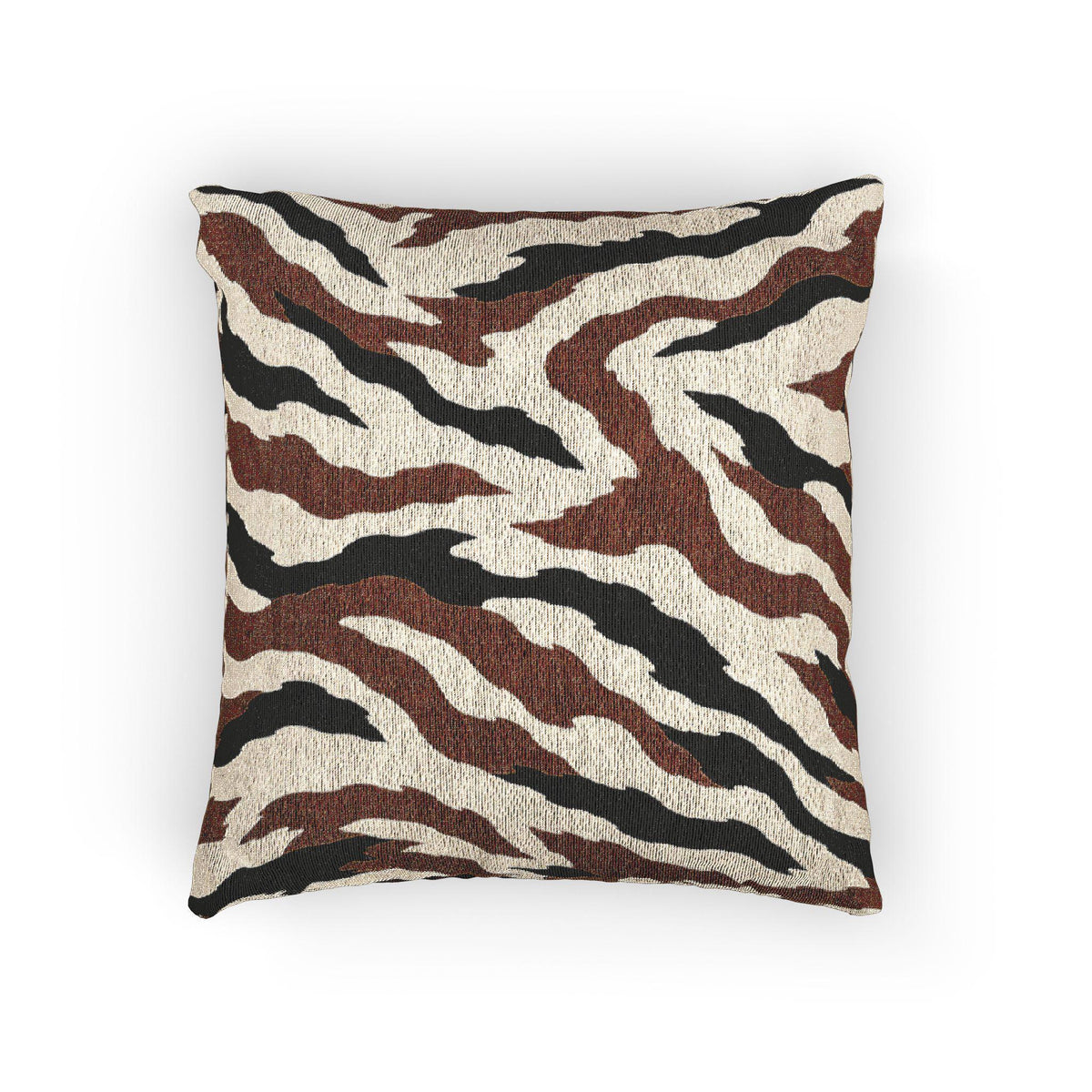 Neutral Zebra Stripe Woven Pillow | Earth Tone Animal Print – image 8